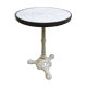 Old marble round bistro table