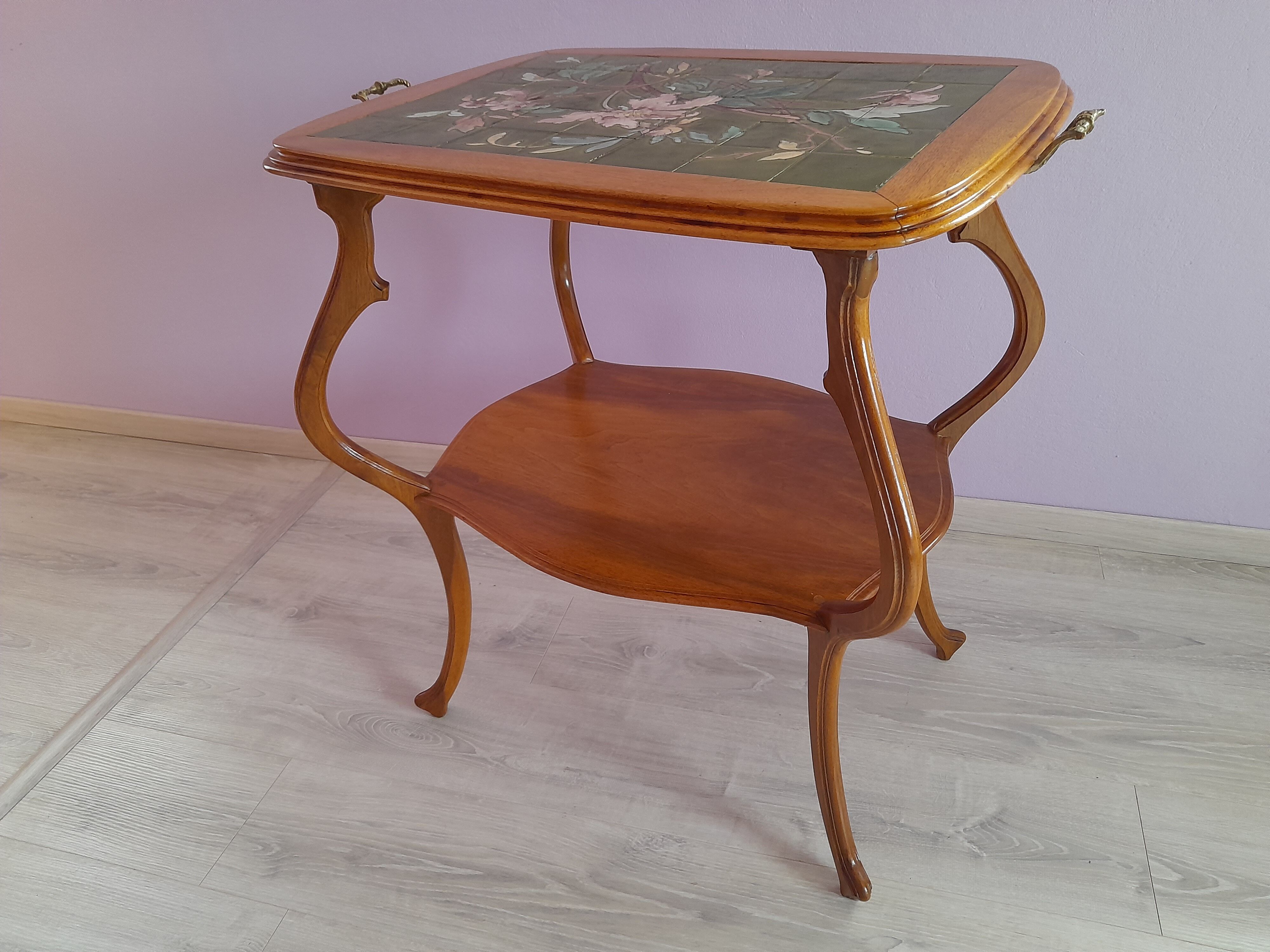 Art Nouveau period table signed by Bastet
