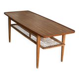 Table basse vintage danoise en teck (années 1960)