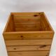Vintage pine storage box basket wood minimalism 60s