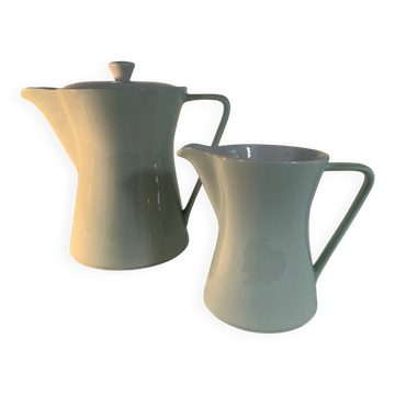 Coffee pot/teapot and milk jug model Daisy Lilien porcelain