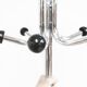 Coat rack with 12 chrome and black plastic hooks, 1960s