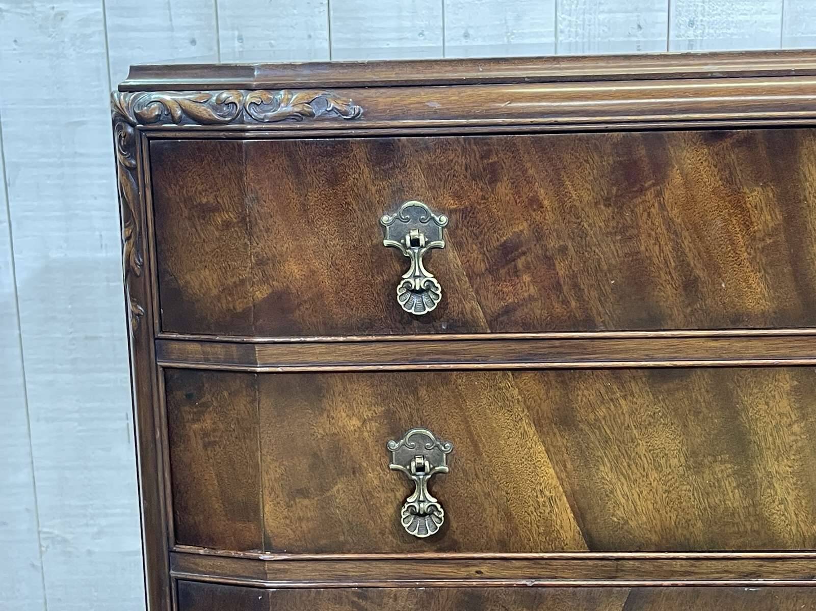 English mahogany sideboard from the 1930s with 2 drawers