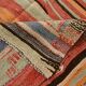 Tapis Kilim rayé rose et orange