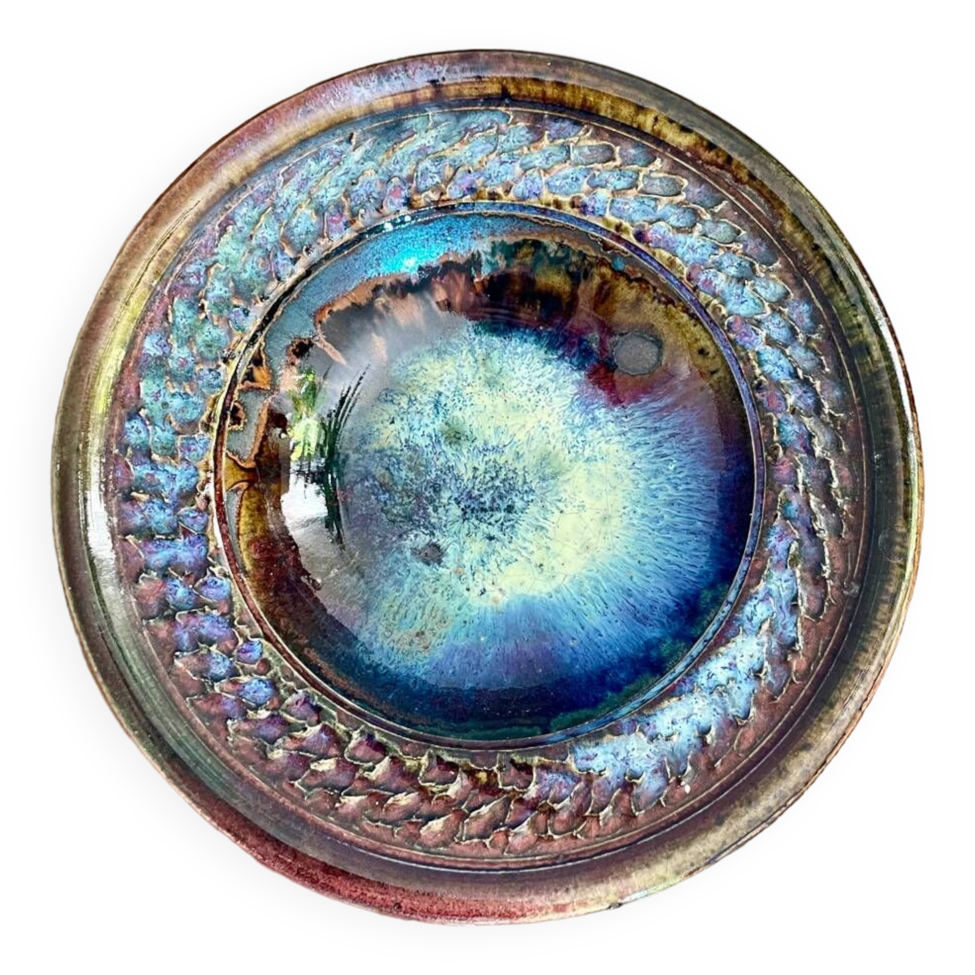 Enamelled ceramic pocket tray