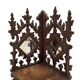 Console d'angle murale antique de style gothique français, fin des années 1800