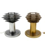 Space age set of 2 table lamps, Italy 1970s