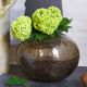 Vintage bubble-blown glass ball vase from riom france