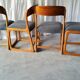 Ensemble de 4 chaises traîneau Baumann