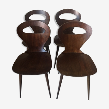 Suite of 4 Baumann chairs called "Ant"