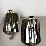 Pair of orange Murano Mazzega wall sconces, Italy, 1970s