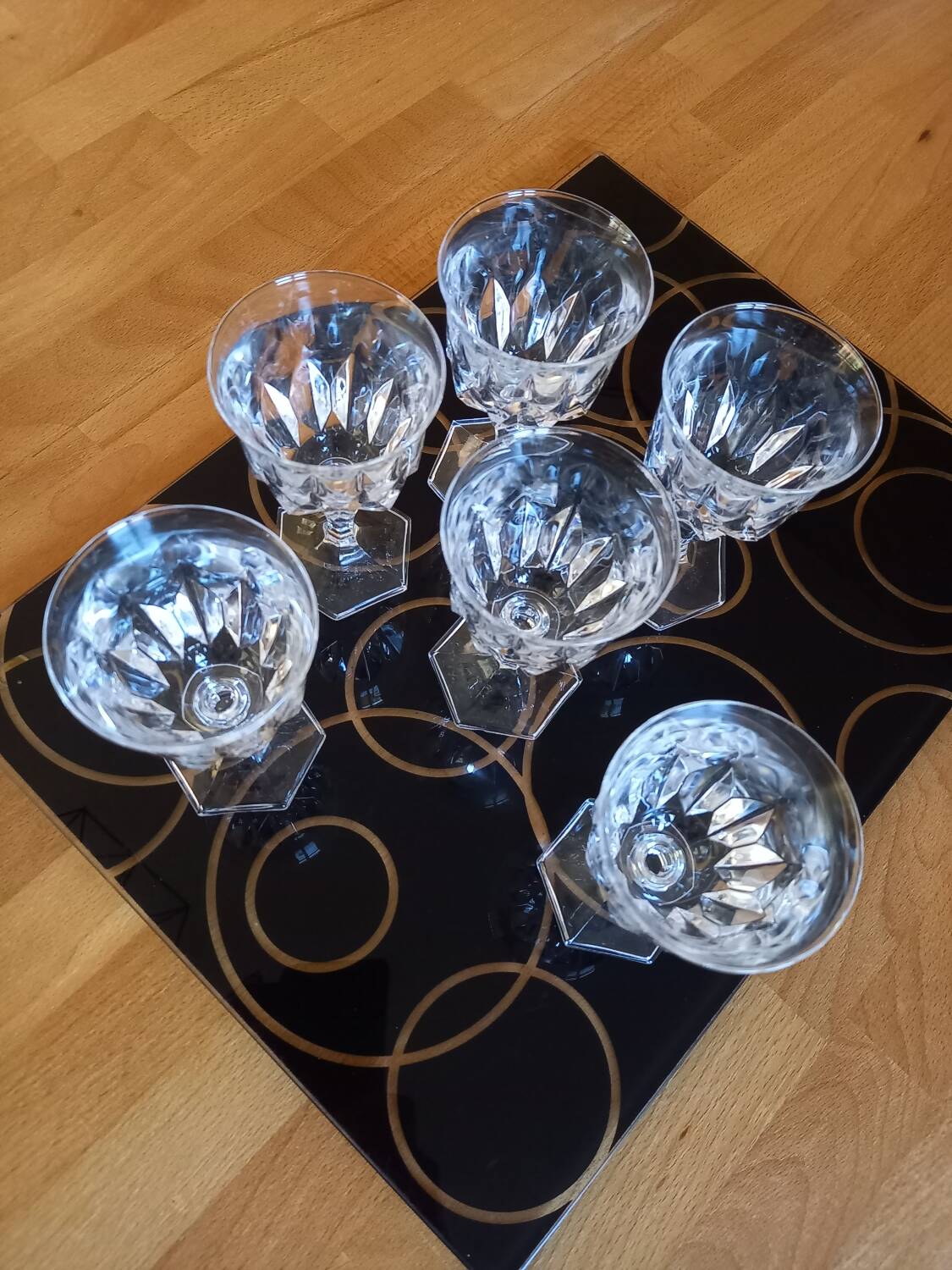 Vintage crystal port glasses