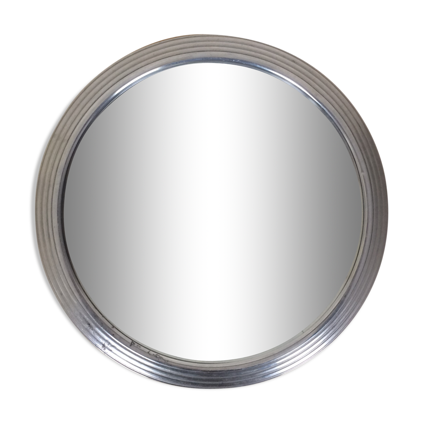 Silver round mirror 23 cm