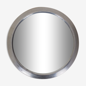 Silver round mirror 23 cm
