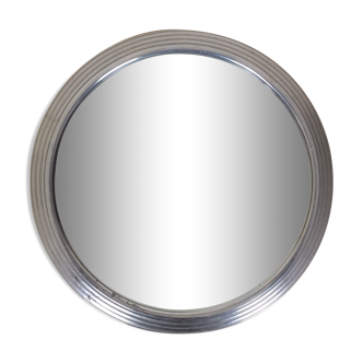 Miroir rond argenté 23 cm