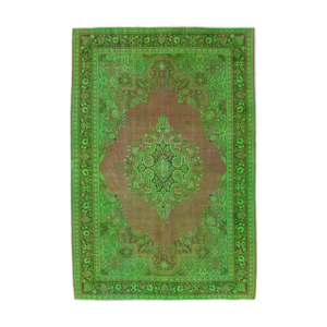 tapis persan surteint 210 cm x 310 cm tapis en laine verte tissé à la main
