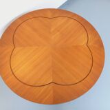 Vintage English round teak coffee table from the 1960s