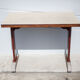 30s bistro table in wood and aluminum