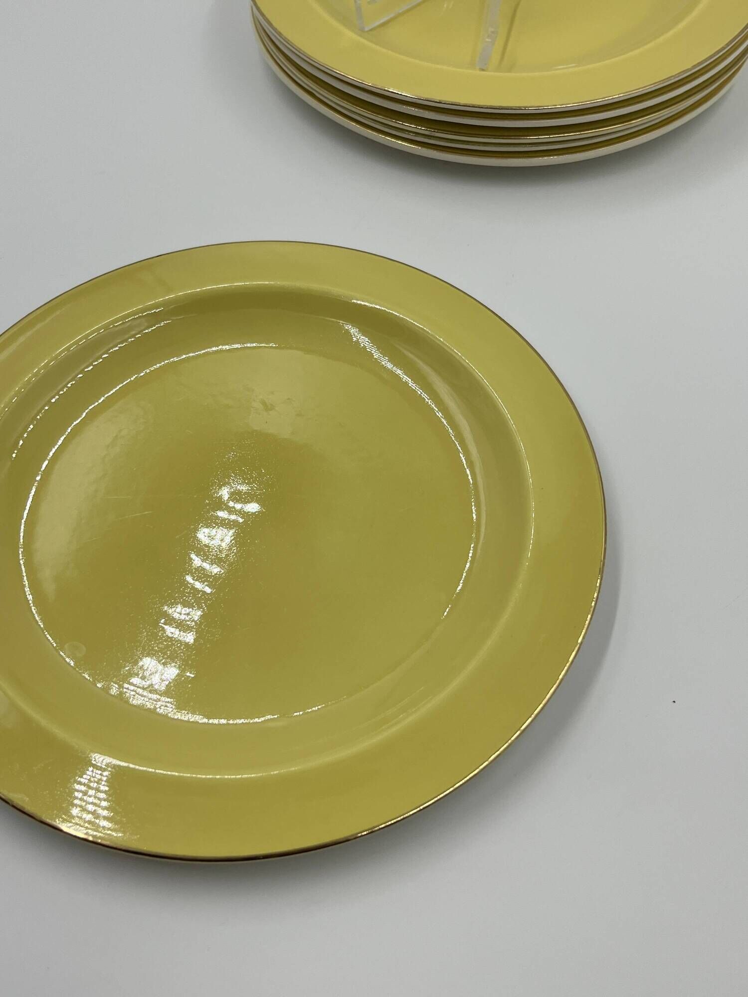 Set of 6 Keralux Boch earthenware plates