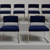 Set of 4 chairs and 2 armchairs model SQ by Willy Rizzo 1970