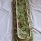 Plat ovale ancien en barbotine
