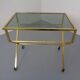 French brass and glass cart with magazine rack, 1960s
