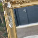 19th century empire mirror with gilded frame 100x115cm