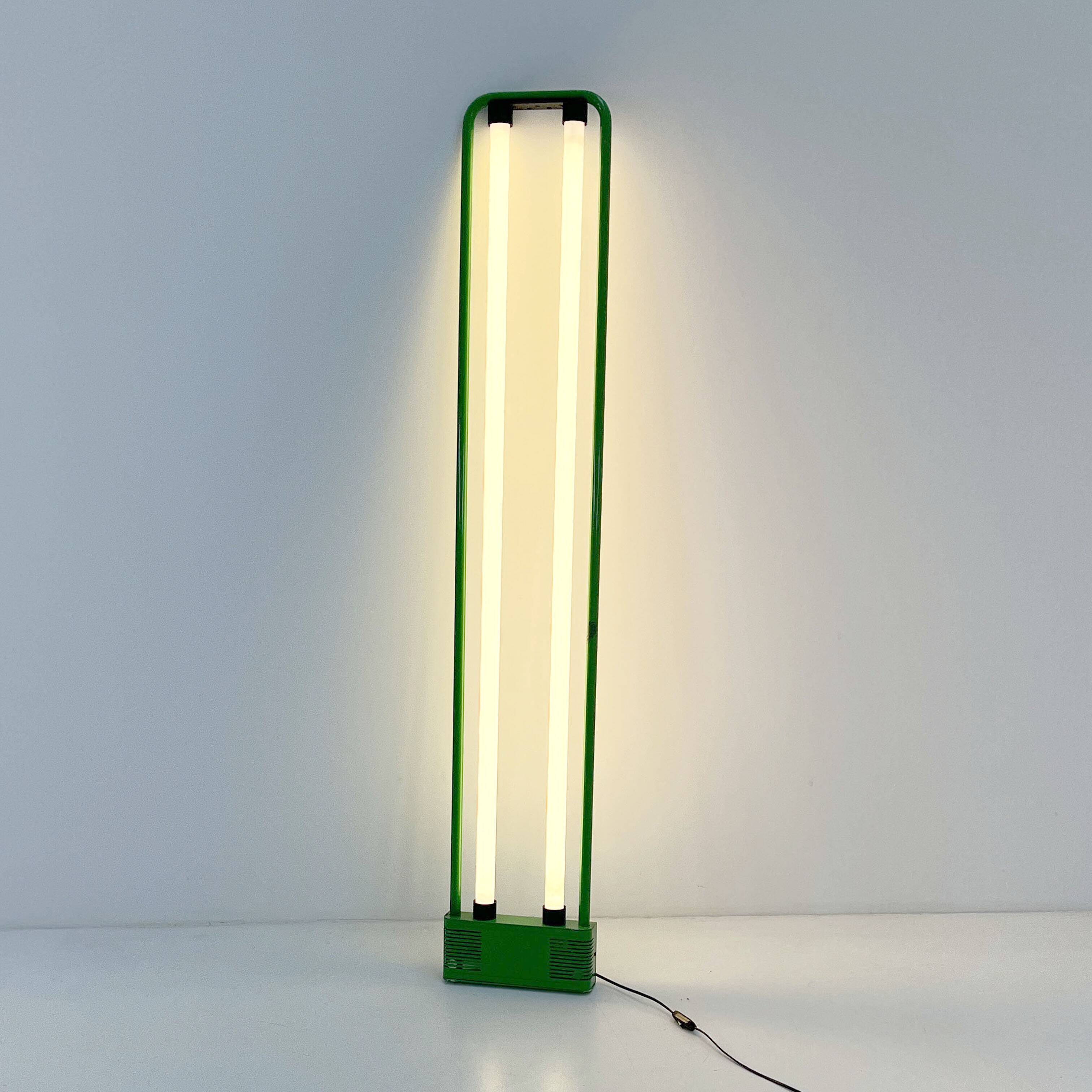 Green floor lamp by Gian N. Gigante for Zerbetto, 1980