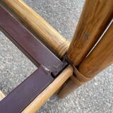 Single rattan and peacock cane bed