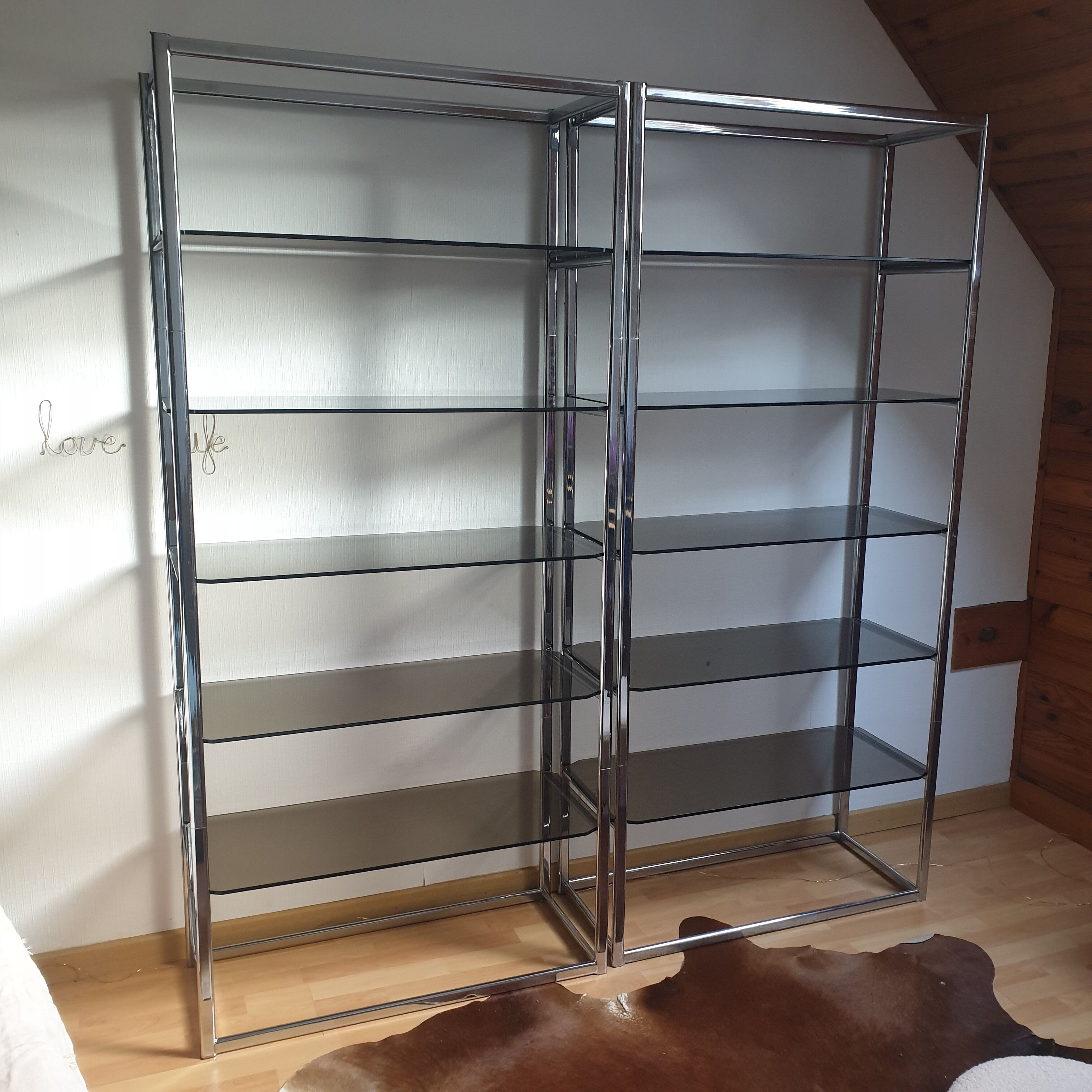 Pair of vintage bauhaus bookcases 60/70