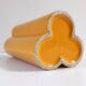 Postmodern Orange Yellow Glazed Ceramic Vase, Italy