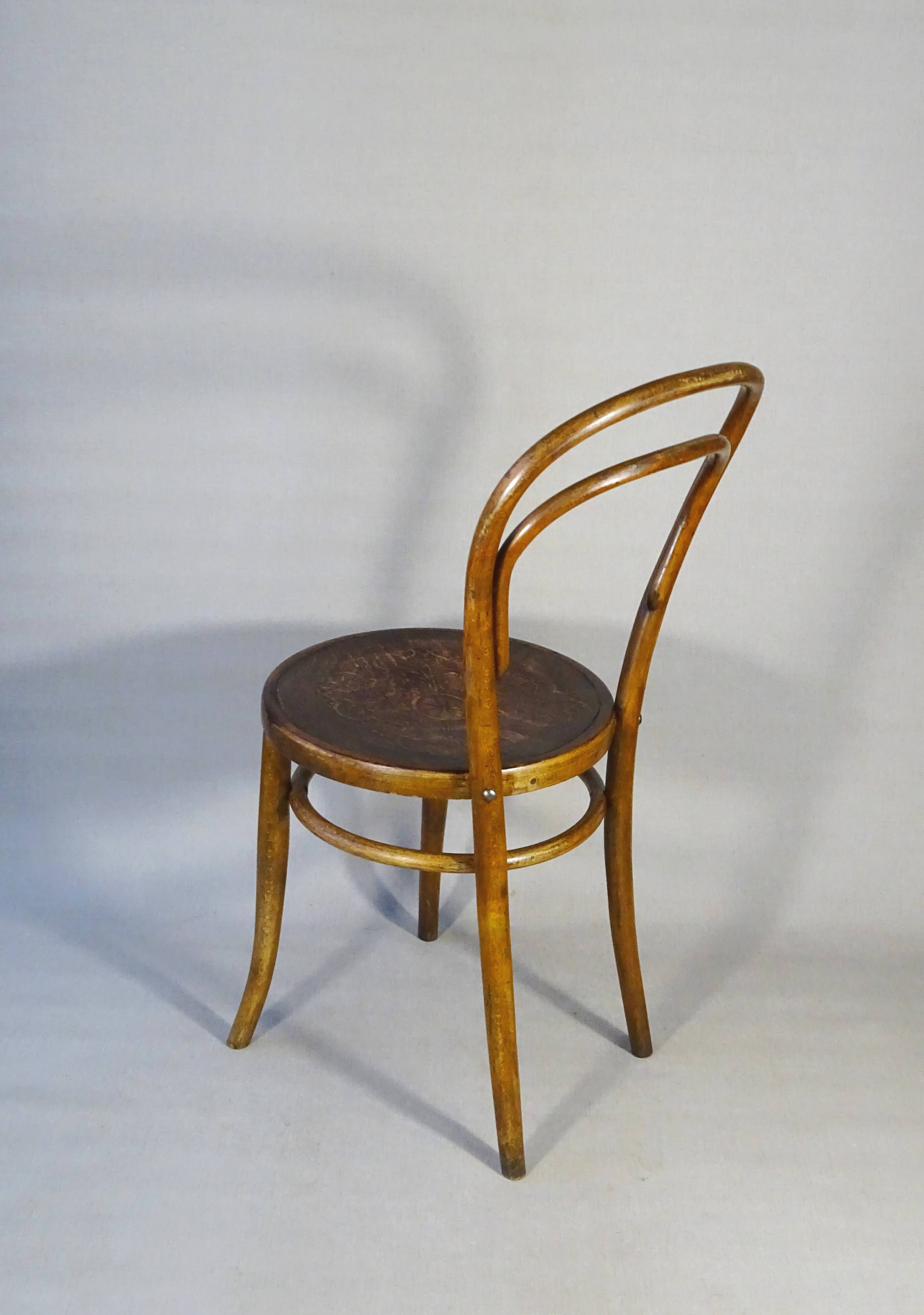 Set of 2 bistro chairs N°14 by Turpe - Germany 1900 -