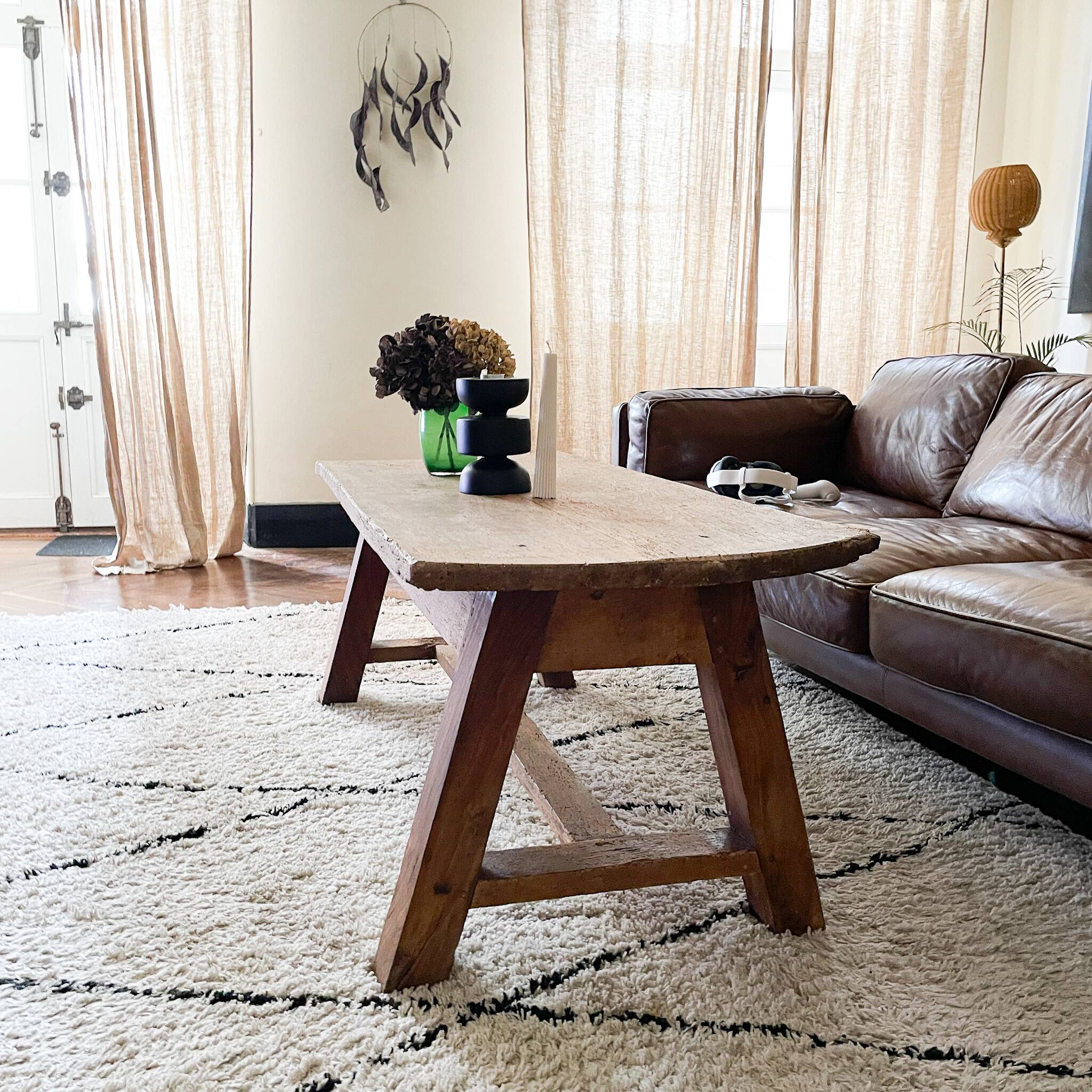 Old wooden coffee table
