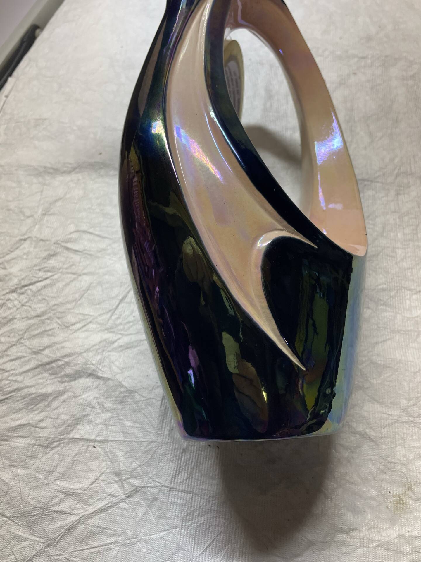 Ceramic vase signed Tess