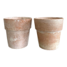 Duo pots painted terracotta