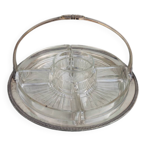 Plat à crudités en - argent