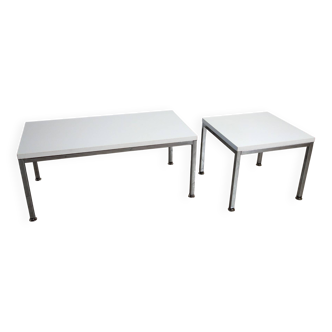 Pair of minimalist 1970s side tables.