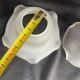 2 antique tulip lampshades in frosted glass