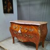 Louis XV style marquette chest of drawers