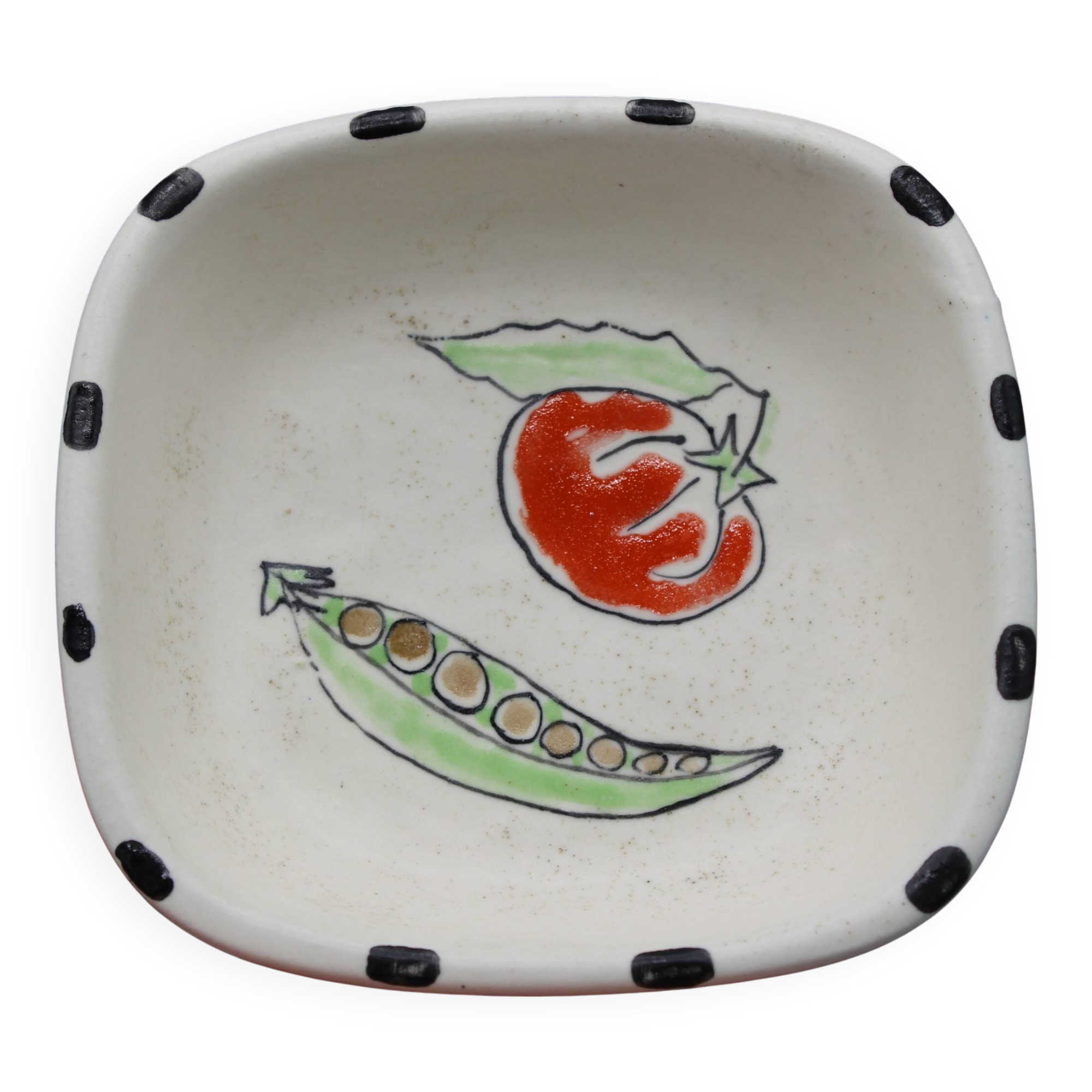 Small vintage ceramic aperitif dish bowl vallauris