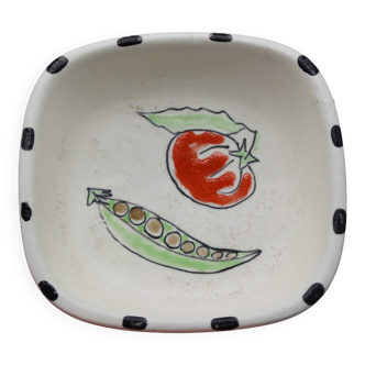 Small vintage ceramic aperitif dish bowl vallauris