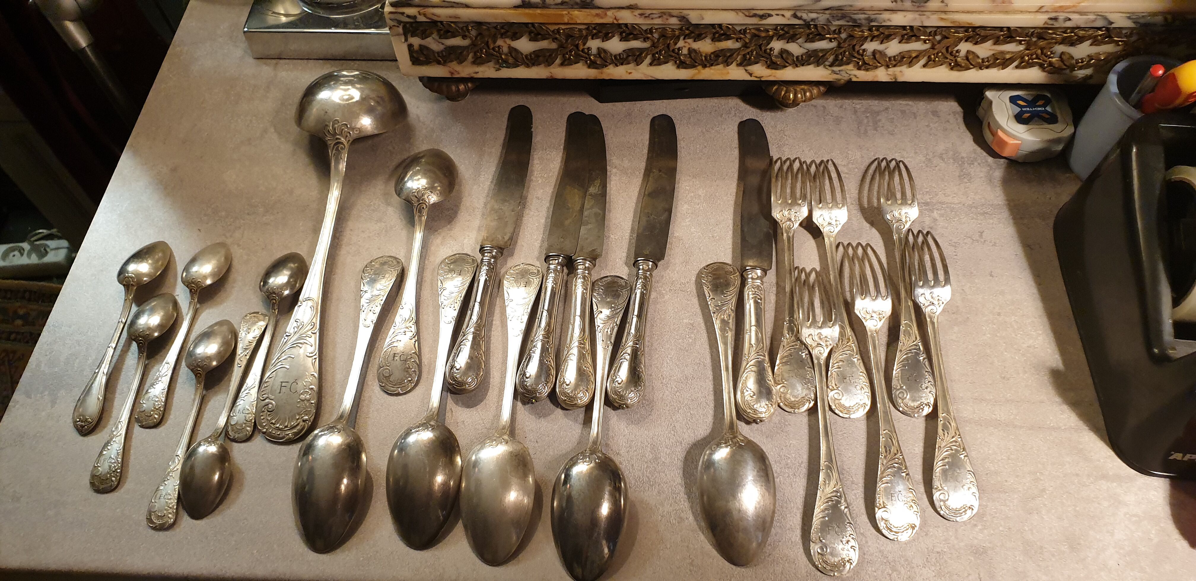 Sandrik Cutlery Set silver metal