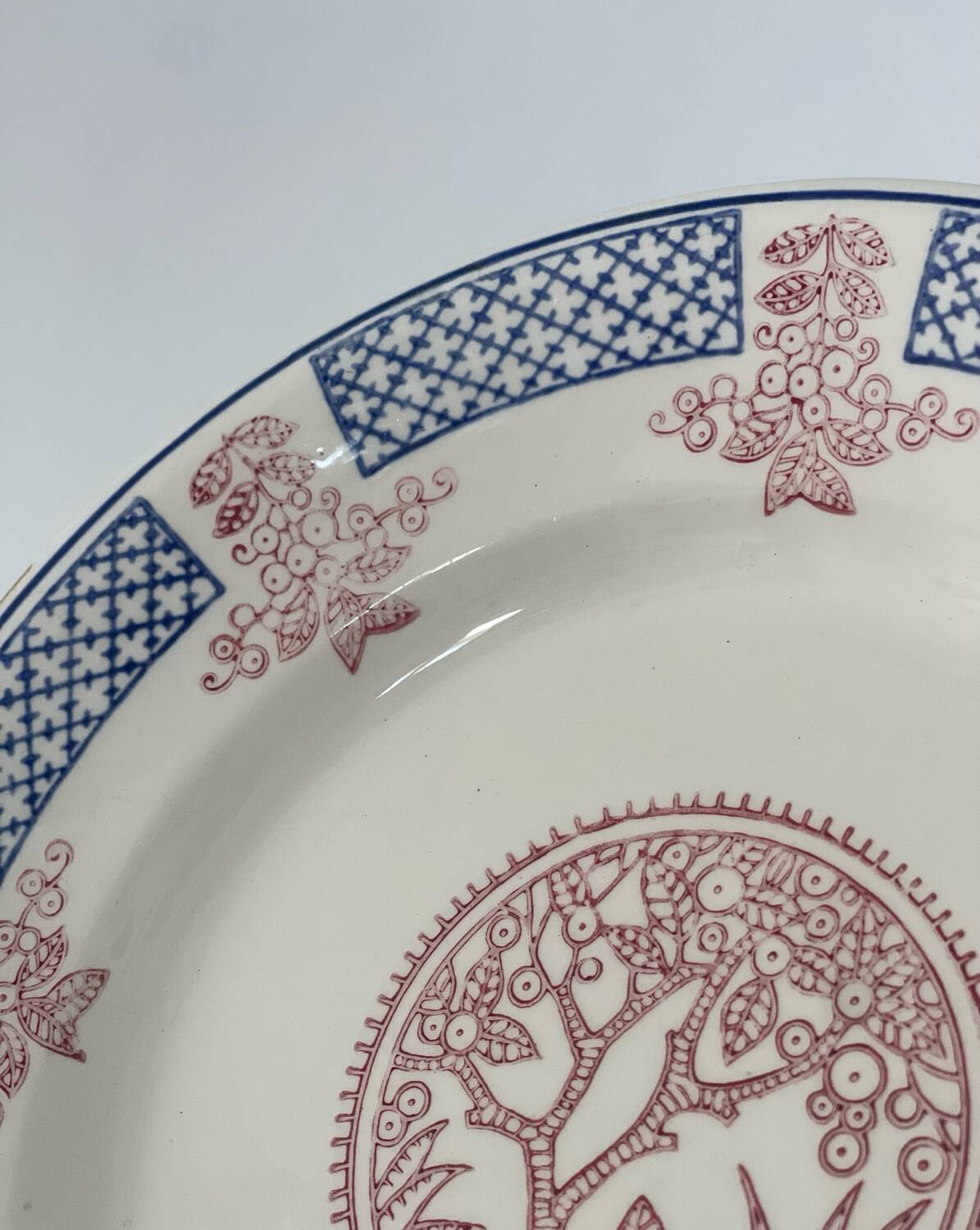 3 Longwy dessert plates.