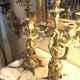 Pair of chiselled and gilded bronze candelabra from the 19th century.