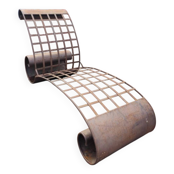 Chaise longue artisanale ferronnerie d'art
