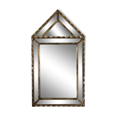 Miroir ancien à parecloses 34x61cm