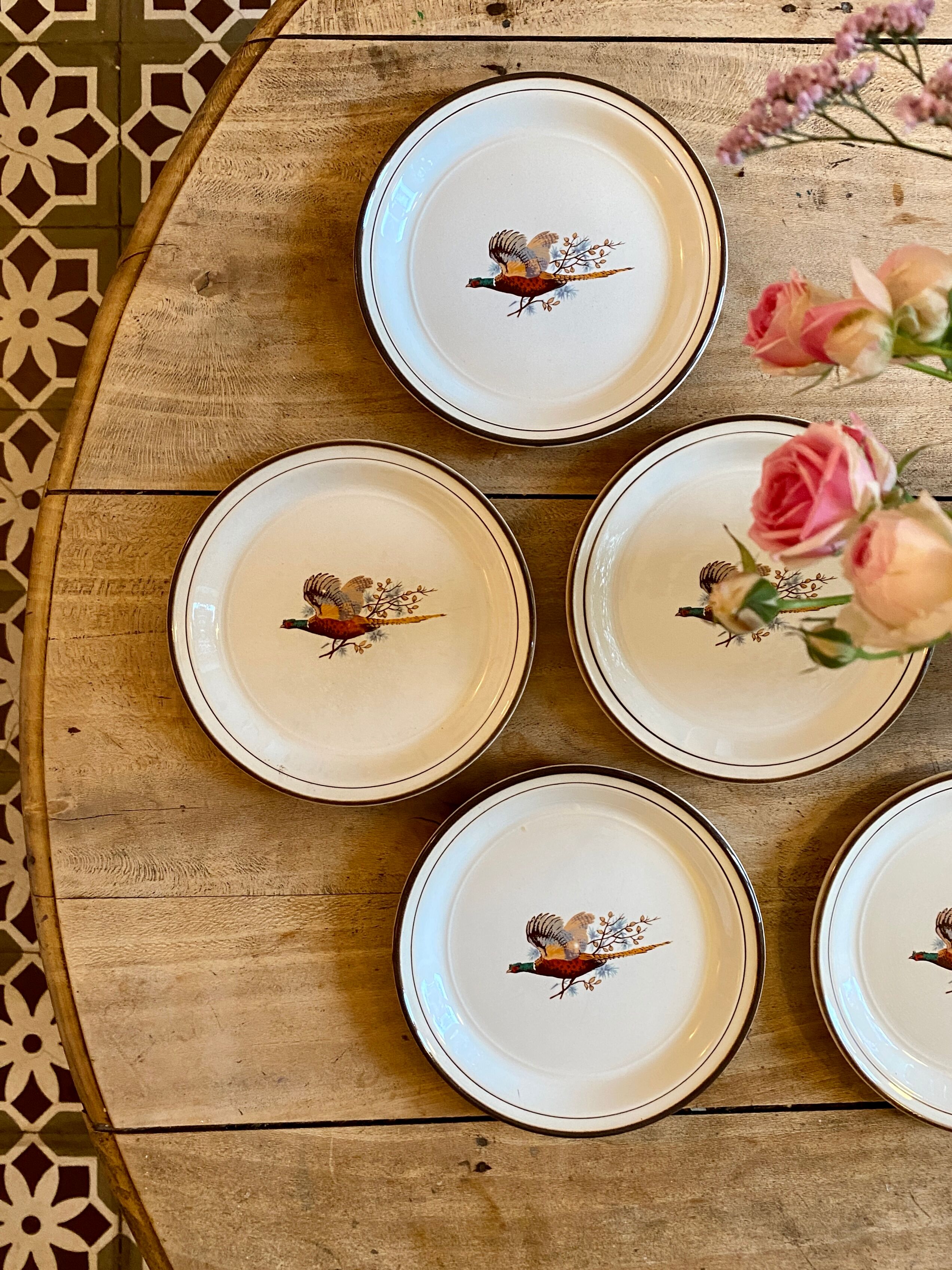Set of 5 vintage plates