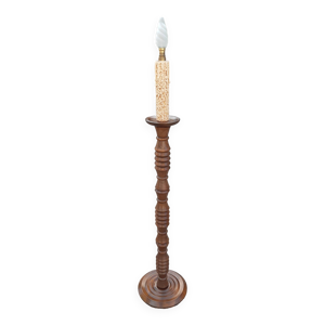 lampadaire bois tourné - art