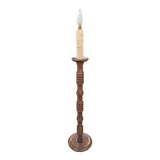 Art Deco turned wood floor lamp
