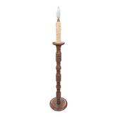 Art Deco turned wood floor lamp